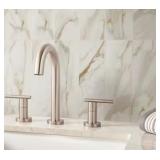 4x12 Matte White and Gold Porcelain Subway Tile