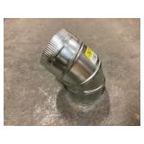 Master Flow 6 in. x 6 in. Black Stove Pipe Elbow