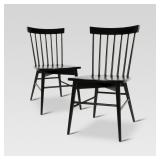 Set of 2 Windsor Dining Chair Black -...