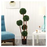 Nearly Natural 4ft. Boxwood Topiary Tree UV...