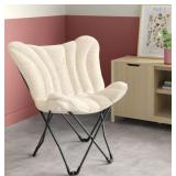 Butterfly Chair Faux Shearling Cream
