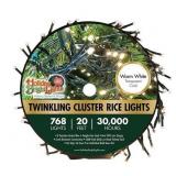 20 Ft. Twinkling Cluster Rice Christmas Light...
