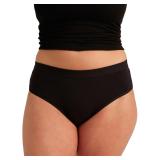 Saalt Cotton Brief Period Panty Volcanic Black  L