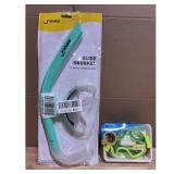 FINIS Glide Snorkel  DragonFlys Goggles Green...