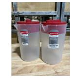 Rubbermaid Simply Pour Pitchers - Clear  Red