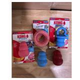 KONG Dog Toys Pink Red Blue MediumLarge  Bundle