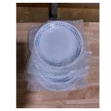 Corelle Dinner Plates White Blue Green Dotted...