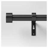 66"-120" Dauntless Curtain Rod Black -...
