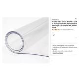 SKYSHALO Table Cover - 42x80x0.08 in, PVC, Clear
