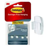 Command Round Cord Clips, Clear, 10-Clips/Pack,...