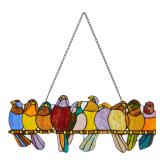 RIVER OF GOODS Stained Glass Bird Suncatcher -...