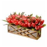 National Tree 20" Planter with Pink Tulips, Green