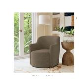 HomePop Swivel Chair, Barrel Back, Boucle