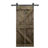 28 in. x 84 in. K Series Walnut Stained DIY...