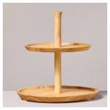 2-Tier Rubberwood Serving Tray - Hearth & Handï¿½...