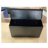 Locking Wall Mount Mailbox - Heavy Duty, Black