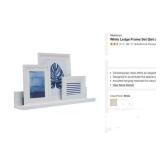 Melannco White Ledge Frame Set -Set of 4