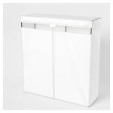 60" Wide Covered Storage Closet White -...