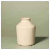 9" Textured Ceramic Decorative Vase - Hearth &...