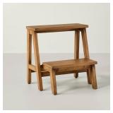 18" Wood Kitchen Step Stool Aged Oak - Hearth &...