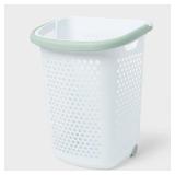 BR Rolling Hamper White with Daydream Green...