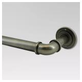 36"-66" French Pipe Curtain Rod Pewter -...