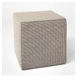 Lynwood Square Upholstered Cube Ottoman Tan...