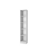 Tvilum Element 5 Shelf Narrow Bookcase, White