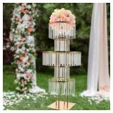 43" 5-Tier Iron Acrylic Decorative Stand...