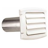 6 in. Louvered Exhaust Hood in White