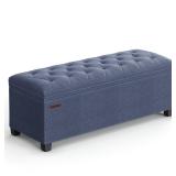 Storage Ottoman Bench, Foot Rest with Legs,...