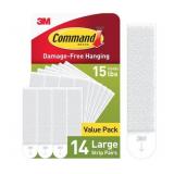 Command Large Picture Hanging Strips, White,...