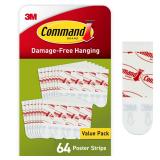 Command Poster Strips, 64 Command Strips...