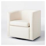 Vernon Upholstered Barrel Swivel Accent Chair...
