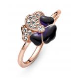 Pandora #180764C01-50 Deep Purple Pansy Flower...