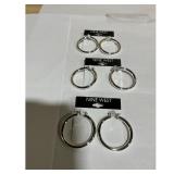 Nine West Hoop Earrings  Silver