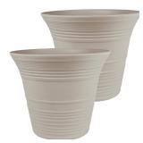 12" Sedona Round Self Watering Planter Pots,...