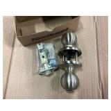 Kwikset Door Knob, Halifax, Satin Nickel Finish