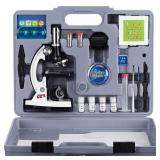 AmScope 120X-1200X 52-pcs Beginner Microscope...