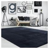3x5 Paco Home Soft Washable Area Rug in Navy -...