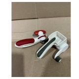 Can Opener  Rotary Grater Set RedWhite  Gray