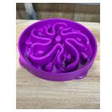 Slow Feeder Bowl, Pet Food Bowl, Purple
