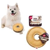 SPOT Dura-Fused Chunkies Ring Dog Toy, Natural...