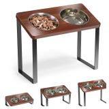 Ergonomic Elevated Dog Bowl Stand Feeding...