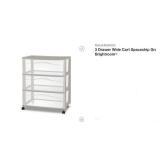 Brightroom 3 Drawer Wide Mobile Storage Cart, Gray