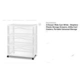 Brightroom 3-Drawer Wide Cart, Plastic,...