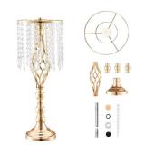 Set of 2, 21" Tall Crystal Wedding Flower Stand...