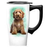 Spoontiques Doodle Ceramic Travel Coffee Mug...