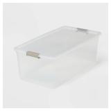 NO LID 110qt Latching Clear Storage Box with...