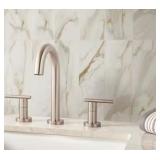 4x12 Matte White and Gold Porcelain Subway Tile